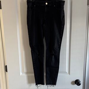 White House Black Market Distressed Skinny Jeans